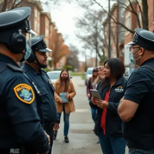 Police activity in a neighborhood in Brazos County