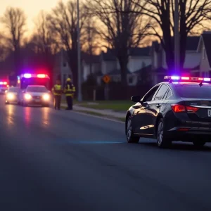 Emergency responders at a car accident scene in Bryan, Texas