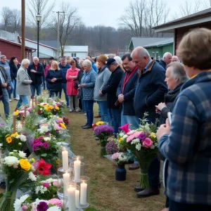 Community members gathered for a memorial in honor of Sgt. Mark Butler.