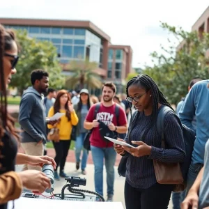 Students at Texas A&M University involved in engineering studies.