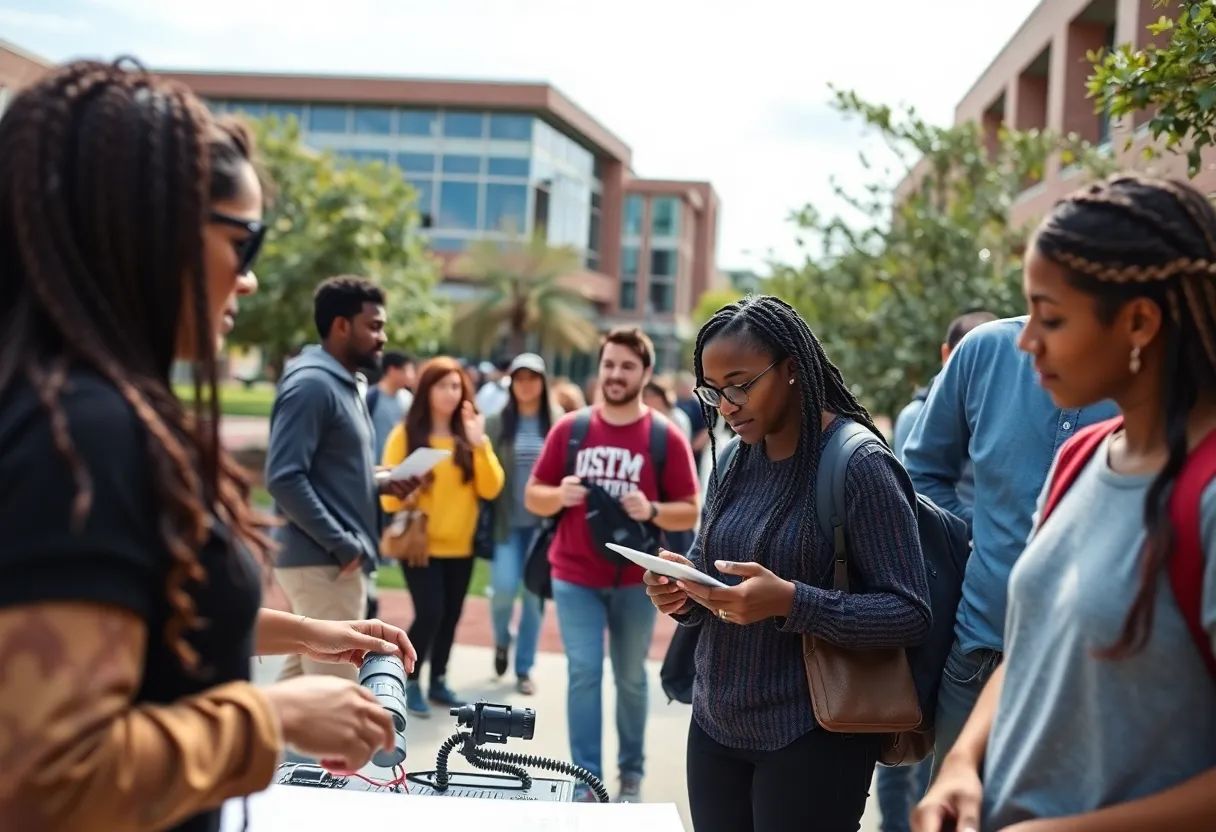 Students at Texas A&M University involved in engineering studies.