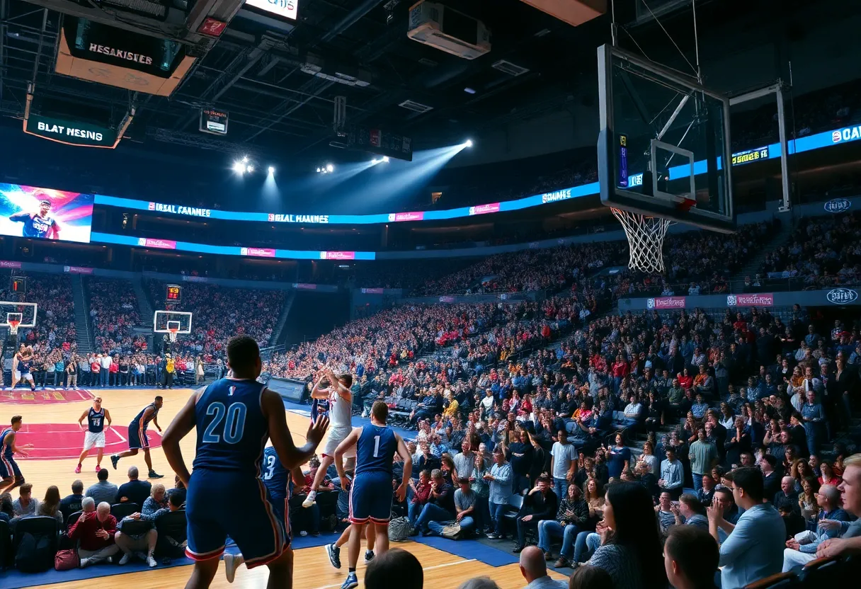 Texas A&M Aggies players in action during a basketball game against Ole Miss