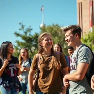 Students enjoying The Mugdown on Texas A&M campus