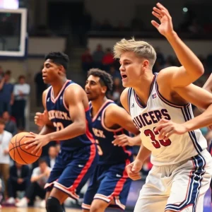 University of Texas women's basketball team playing an exhibition match