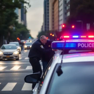 Police officers responding to a disturbance in Bryan