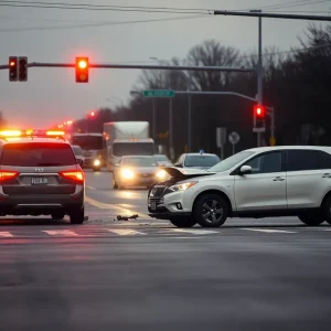 Scene of a tragic two-vehicle accident in College Station