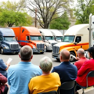 City council meeting discussing truck parking regulations in College Station