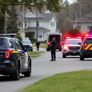 Police presence during a standoff in College Station