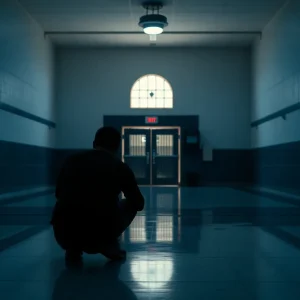 A glimpse into a prison cell symbolizing reflection and regret