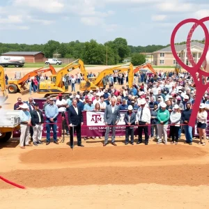 Groundbreaking ceremony at Texas A&M University-Texarkana for the new athletic complex