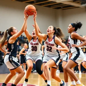 Texas A&M women's basketball team in action during a game against Florida.