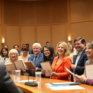 Bryan City Council meeting celebrating local leaders