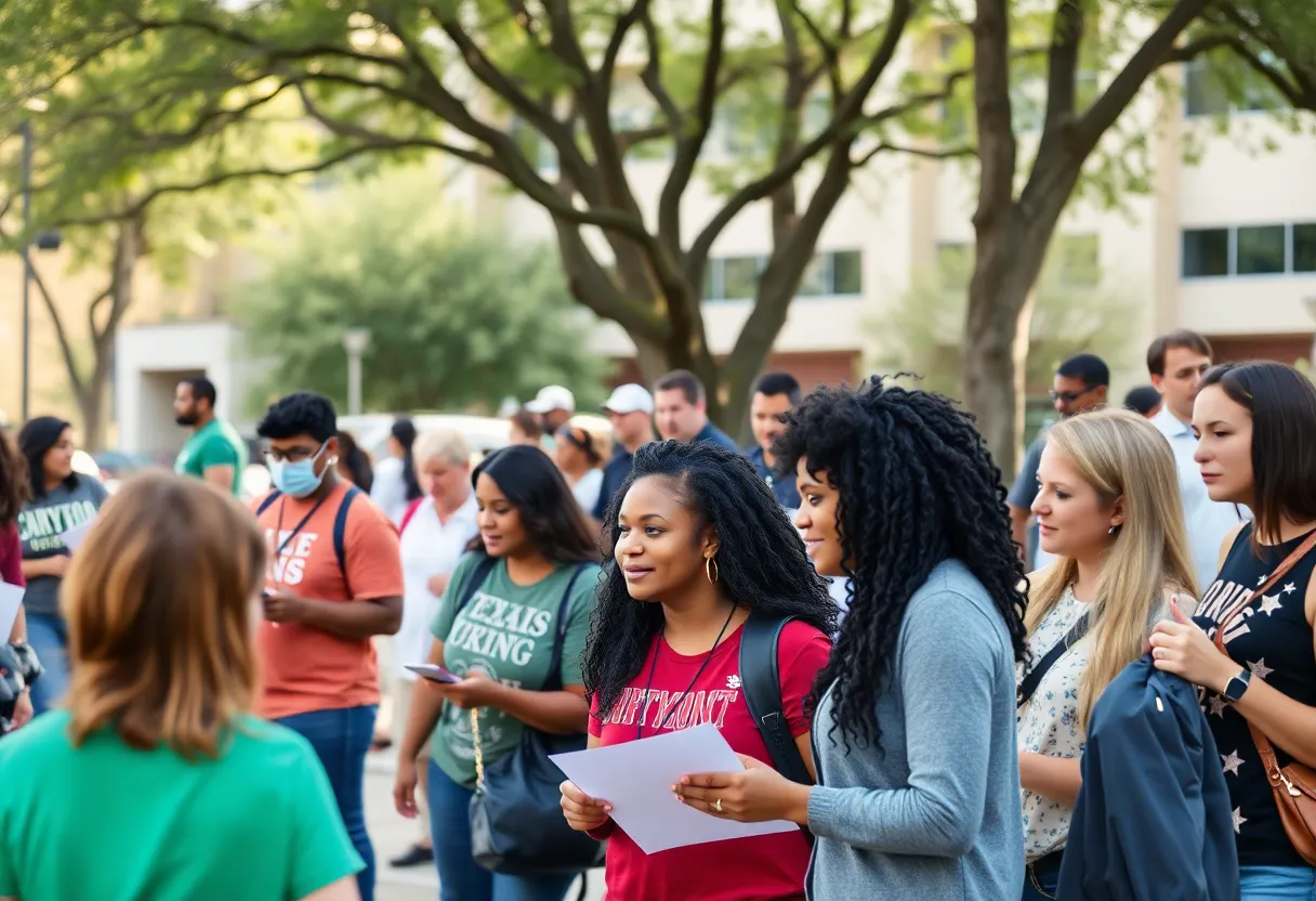 Community members engaging in a local event in Bryan