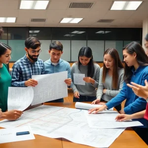 Students and educators participating in strategic planning session