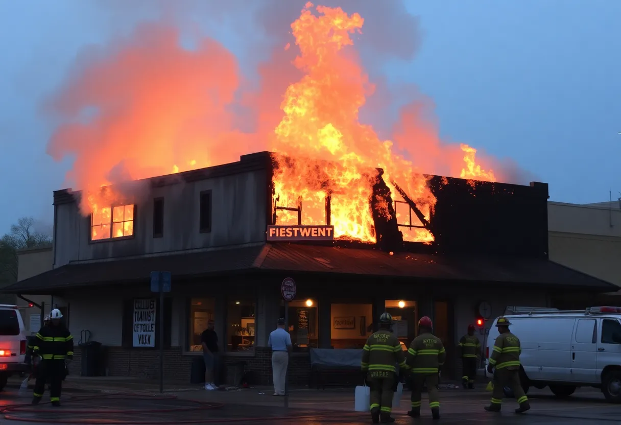 Devastating fire damage at Harvey Washbangers in College Station