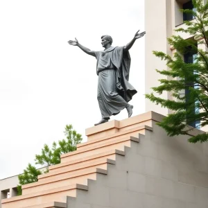 Statue of Matthew Gaines representing progress at Texas A&M University