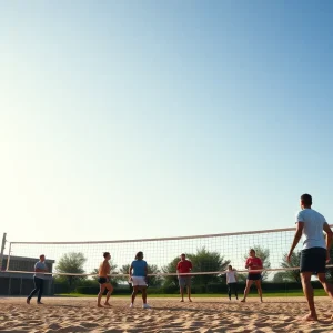 Beach volleyball courts at Texas A&M University-Texarkana