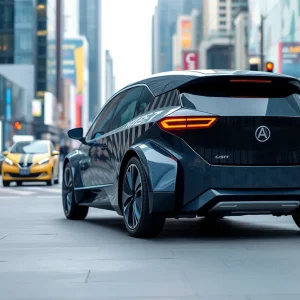 Electric vehicle representing technological advancement