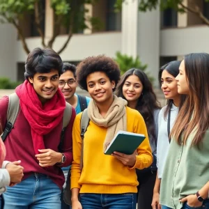 International university students discussing in a supportive environment