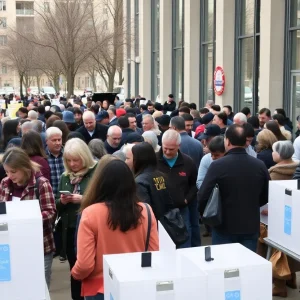 Voters at a polling place in Oakland during the mayoral election.