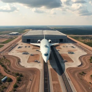 Aerial view of Texas A&M University's hypersonic testing facility