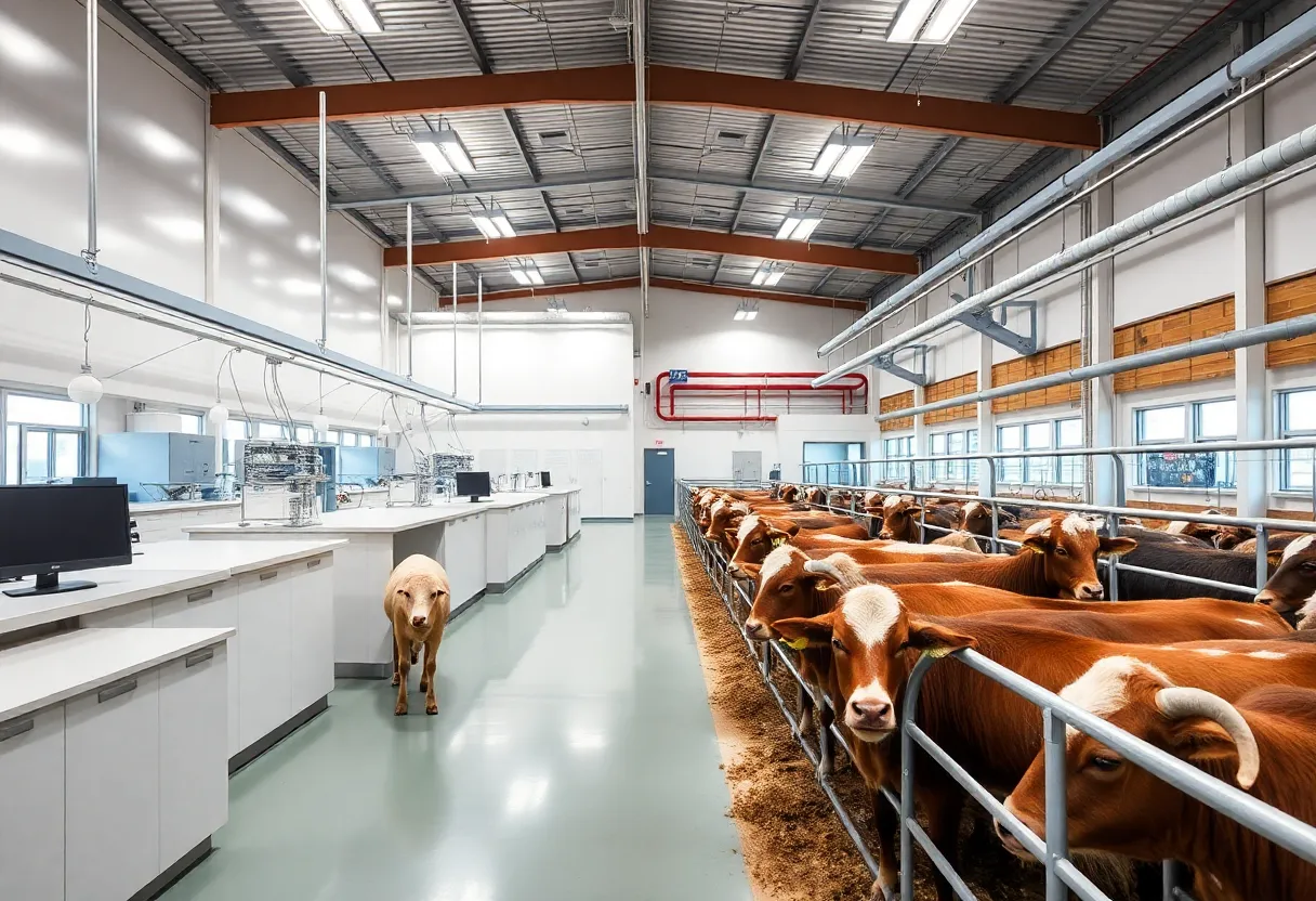 Exterior view of the new Animal Reproductive Biotechnology Center at Texas A&M.