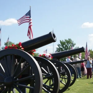 A 21-gun salute at the Museum of the American G.I. on Memorial Day