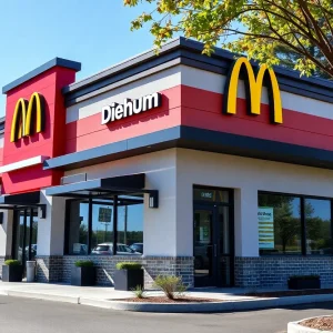 Exterior view of Portillo's fast-food restaurant in College Station