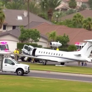 Emergency responders at the San Diego plane crash site