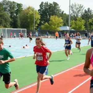 Athletes competing in various sports at TAAF Summer Games