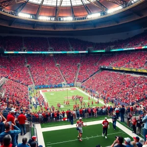 Texas A&M football game atmosphere with fans cheering