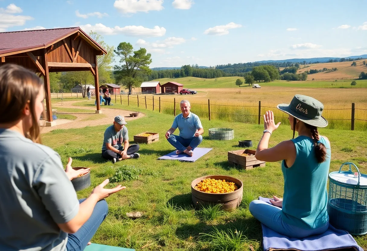 Serene healing space for veterans at Warrior Ranch 1775.