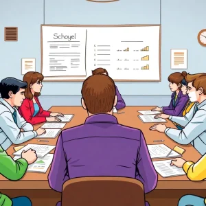 College Station ISD Board of Trustees discussing the budget