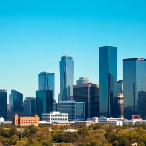 Dallas Skyline with NYSE Texas Growth