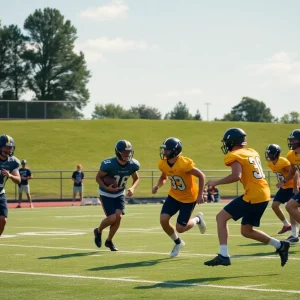 Harker Heights Knights football team competing in the Texas State 7-on-7 Tournament