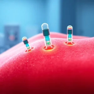 Illustration of flexible electronic implant technology