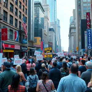 Campaign signs and engaged voters in New York City