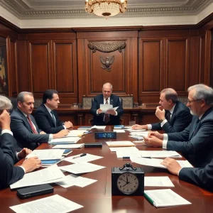 Policymakers engaged in serious discussion about government legislation