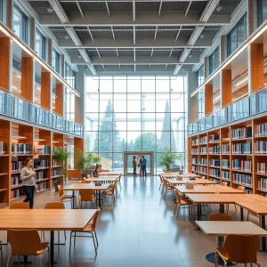 A view of the Texas A&M University-Texarkana library dedicated as leadership commons.
