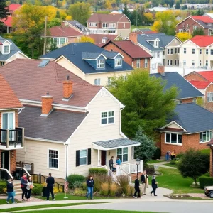 Vibrant college town showcasing diverse housing options
