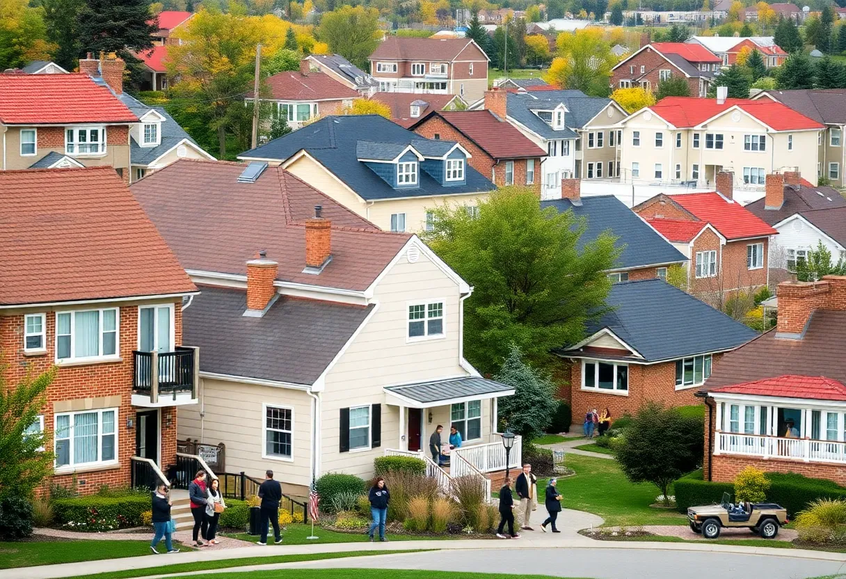 Vibrant college town showcasing diverse housing options