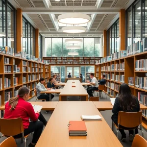 Interior view of the Texas Pioneer Foundation Leadership Commons at Texas A&M University-Texarkana.