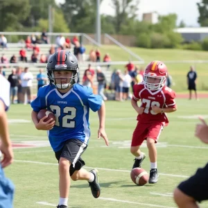 Youth football teams competing at the Texas State 7-on-7 Tournament