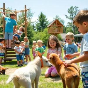 Children participating in summer camp activities at the YMCA