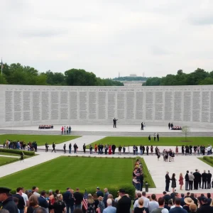 Veterans memorial site with names on the Wall of Honor