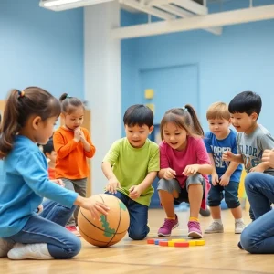 Children participating in after-school programs at a recreation center