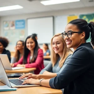 Students in an online learning environment for teacher certification at East Texas A&M.