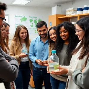 Students collaborating on environmental research at Texas A&M University
