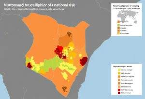 National risk map of brucellosis prevalence in Kenya's cattle herds