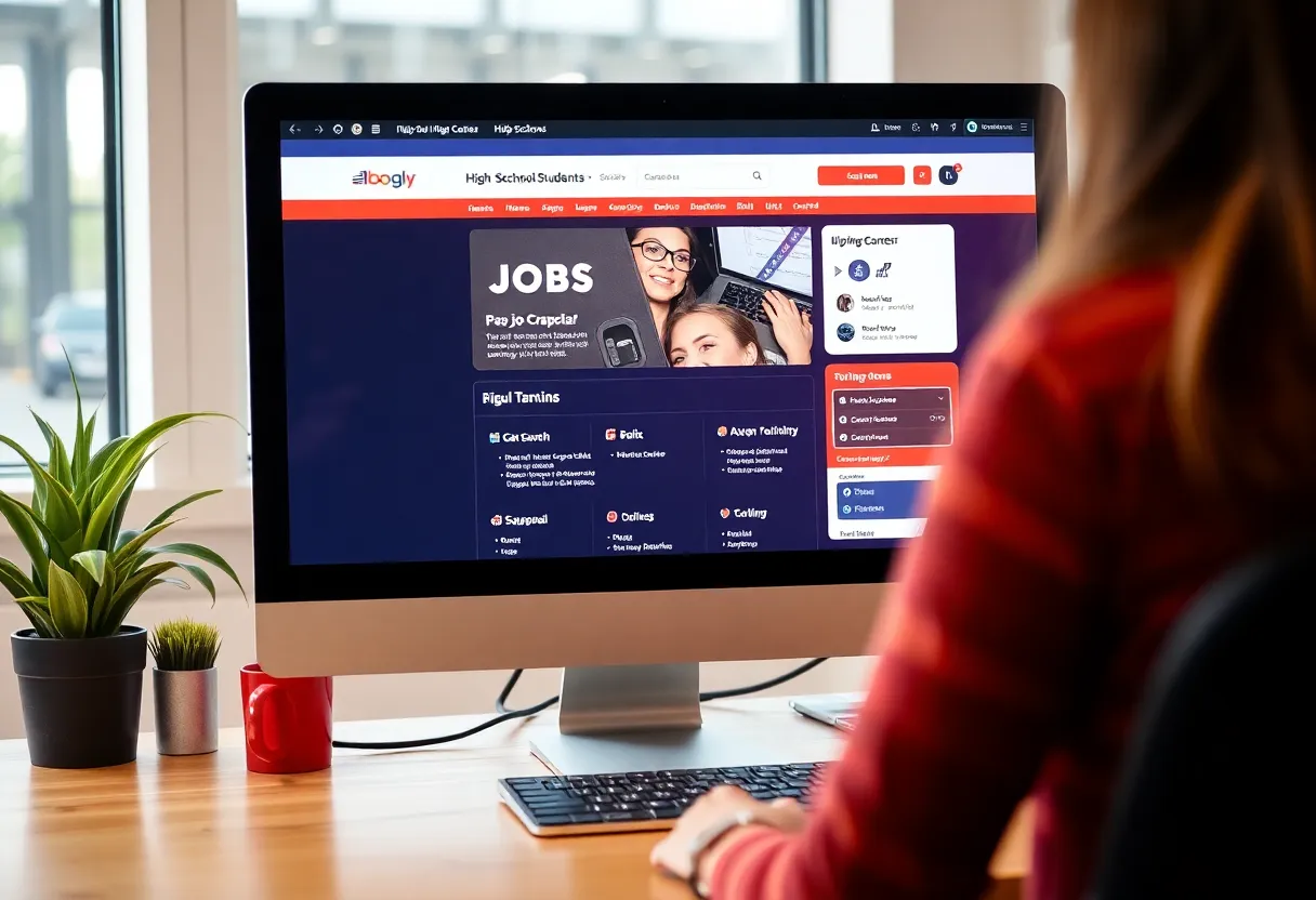 Screenshot of College Station CTE job board interface